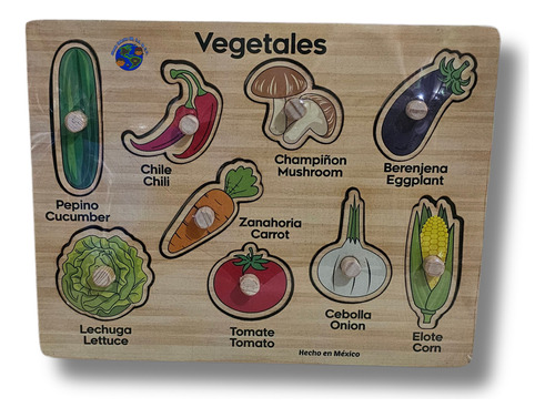 Rompecabezas Tipo Resaque Vegetales (verduras) - Didáctico 