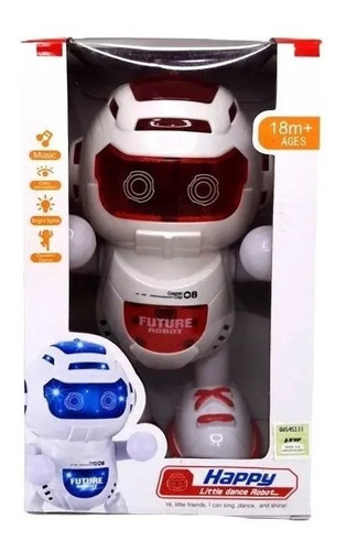 Imagen 1 de 4 de Muñeco Robot Bailarin Con Luz Y Sonido Baila 15107 Edu