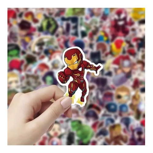 Set 25 Sticker Marvel Ucm Iron Man Hulk Capitan | Zona Friki