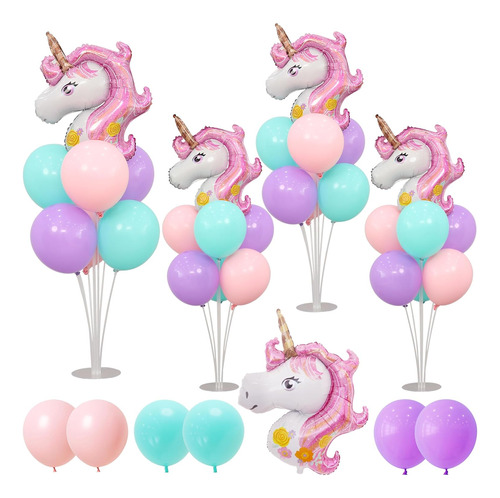 Centros De Mesa De Globos De Unicornio Para Mesas, Suministr