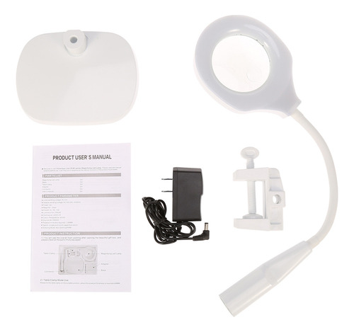 Lámpara De Aumento Led De 3 X 8 Aumentos Con Pinza, Luz De L