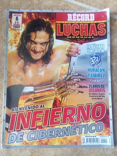 Cibernetico En Portada De Revista Record Luchas Año-2009