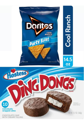 Paq. Doritos Cool Ranch + 1 Pastelitos Ding Dongs