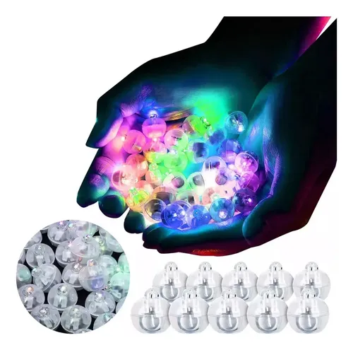 100 Luces LED Para Globos – Mini Luces Blanca Fría – Para Cumpleaños, Bodas, Fiestas, Navidad – Impermeables Y Reutilizables