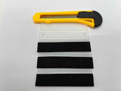 Kit 5 Espátulas Com Feltro Anti Risco Envelopamento Adesivo Cor Sortida