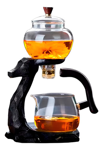 Tresso Tetera Estilo Japonés Madera + 6 Tazas De Cristal