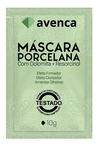 Avenca Máscara Porcelana Facial Efeito Clareador10g 10 Unid. Tipo de pele Mista Volume da unidade 10 mL