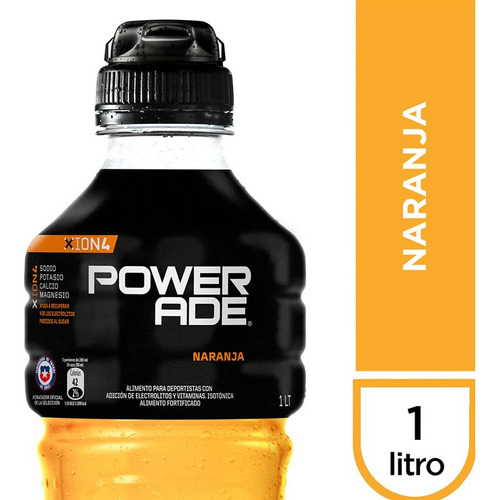 Bebida Powerade Desechable  Naranja 1l  (6uni)super