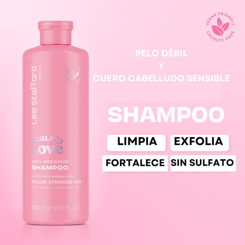 Shampoo Para Piel Sensible Scalp Love Lee Stafford 500 Ml