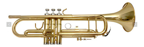 Trompeta Century Cntp006 Doble Poste Laqueada Tipo Bach