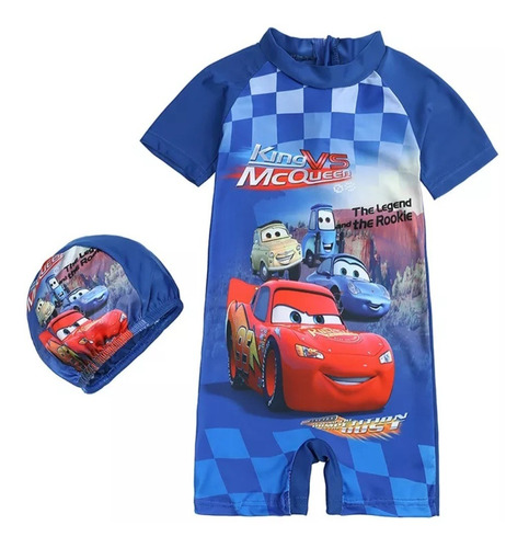 Traje De Baño Niño,  Diseño Rayo Mcqueen, Cars