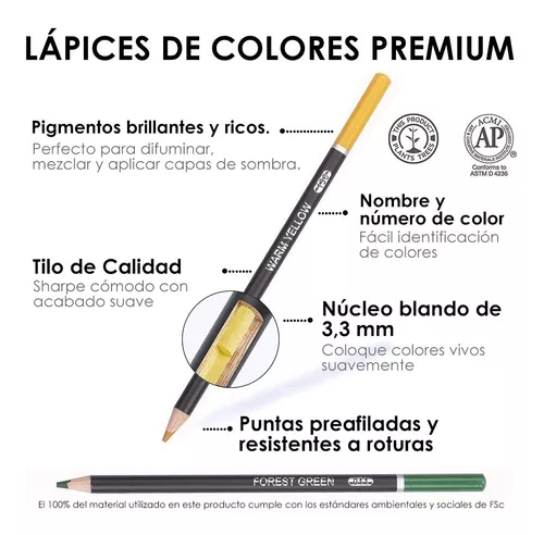 120 Lápices De Colores Set De Arte De Lápiz Profesional