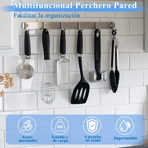 Perchero pared acero inoxidable sale