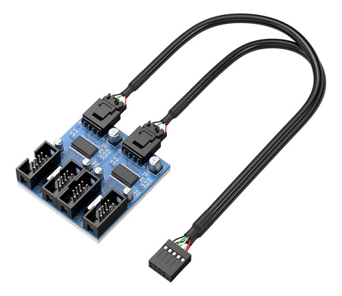 Placa Base Usb2.0 9pin Usb Header Divisor 1 4 Cable Dama