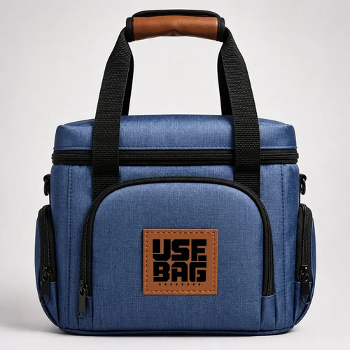 Bolsa Térmica Fitness Marmita Lancheira Black Porta Marmita Cor Azul