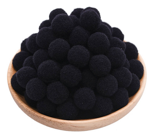 1000 Mini Pompom Bolinha 8mm Ro.141007 Cores Cor Preto