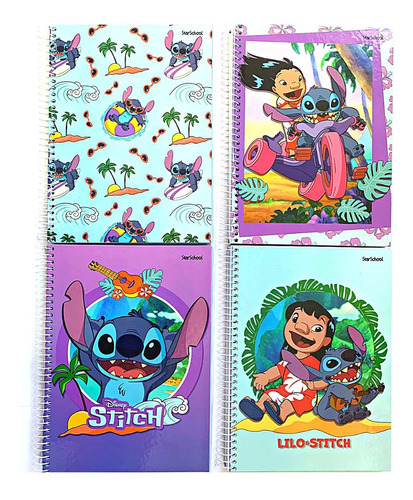 Caderno 10 Materias Lilo Stitch 160fls Jandaia Personagens