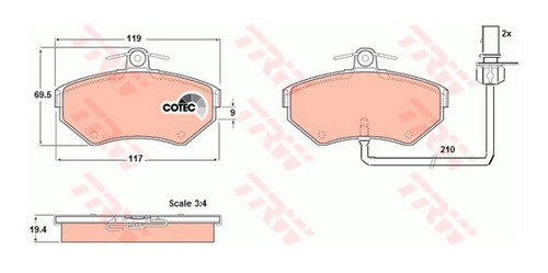 Pastilhas De Freio Diant. Audi A4 2.8 Sedan 1999-2001 B5