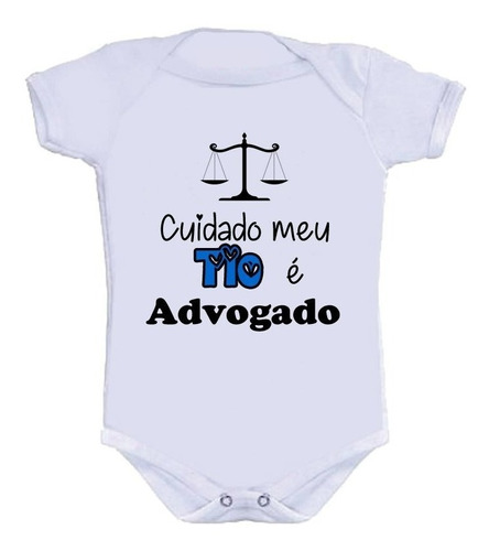 Body Bebê Personalizado Divertido Titio Advogado