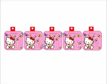 Comprar Banderín Hello Kitty Cartel Con Feliz Cumple Y Nombre 