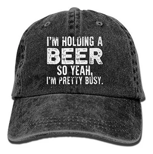 Gorra Vaquera Ajustable Retro Con Cerveza En Mano