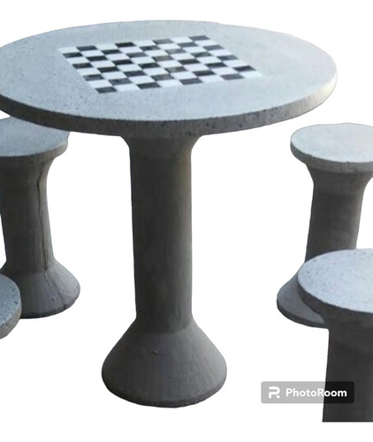 Conjunto De Mesa Redonda Com Dois Bancos Curvos G.