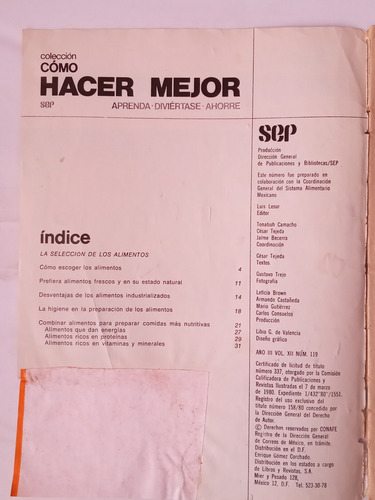 Revista Colección Cómo No 119 Marzo 1980 (Usado)