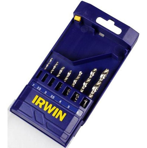 Jogo Broca Haste Paralela 7 Pecas Hss 2a6mm Irwin 1865309