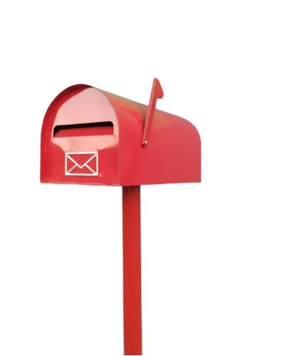 Jogo de quatro caixas de correio vermelhas