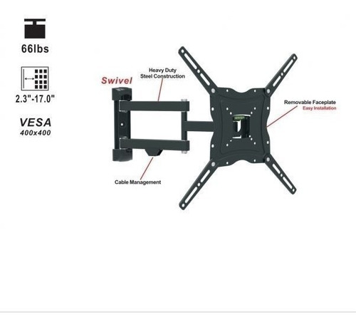 Imagen 3 de 5 de Full Motion Tv Pivotante Soporte 32 40 42 47 50 Pulgadas Led