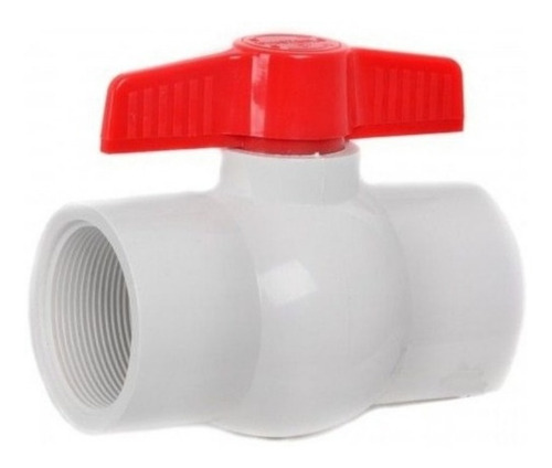 Imagen 2 de 2 de Llave De Paso Pvc Lisa Y Con Rosca De 1/2