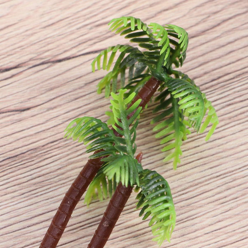 5 Macetas De Coco Miniatura De Palma De Coco De Plásti...
