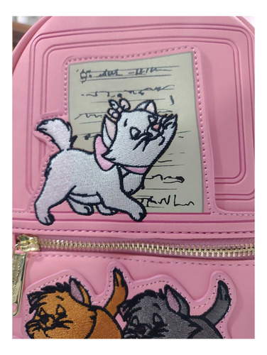 Mochila Backpack Loungefly Aristocats Piano Kitties Rosa Chicle Estampado