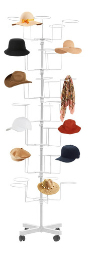 7-tier Hats Display Rack Rotating Retail Hat Rack Stand With