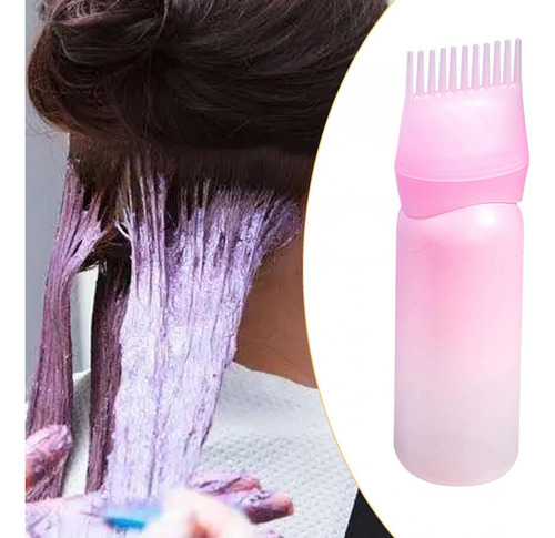 Botella Dispensadora De Tinte Para El Cabello, Tinte Rosa