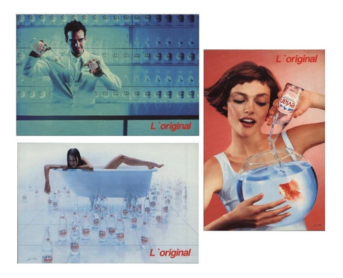 Pack De 3  Postales De Colección  Agua Evian