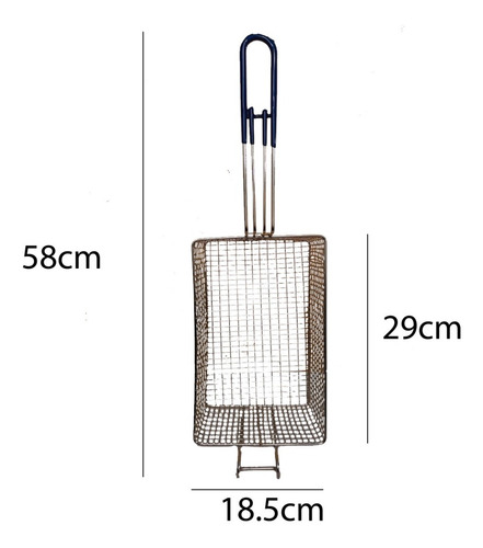 Imagen 2 de 6 de Canastilla Escurridor Para Freidora Nueva De Acero Niquelado