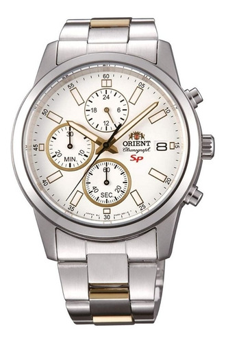 Reloj Orient Sports Cronógrafo Combinado Dorado Fku00001w