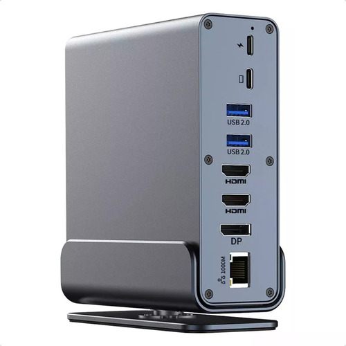 Estação Ancoragem 15 Em 1 Usb C  Hub Vertical 4k Hd Macbook