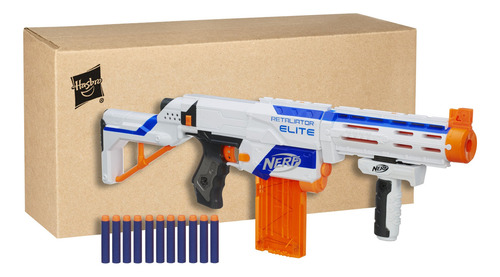 Nerf N-strike Elite Retaliator Dart Blaster, Stock, Grip, Ba