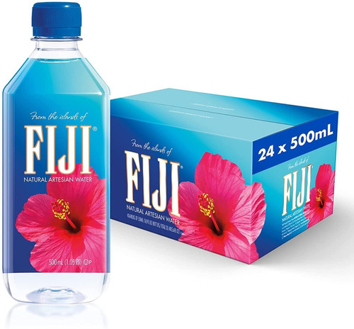 Agua Fiji Natural Artesanal Caja De 24 Pzas De 500ml C/u