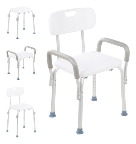 Silla De Baño Ducha Discapacitados Ajustable Respaldo Adulto