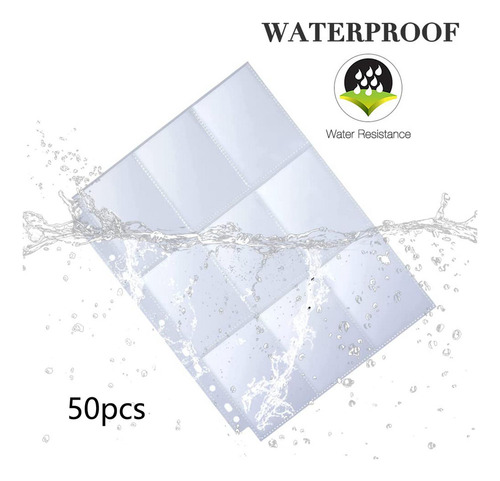 Carpeta De Tarjetas De 50 Uds., Protectores De Páginas De