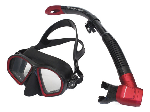 Combo Athena & Antigua Semi Dry Negro Rojo Buceo Snokeling