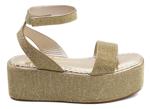 Sandalia Con Plataforma Mujer Yolande Silver Inki