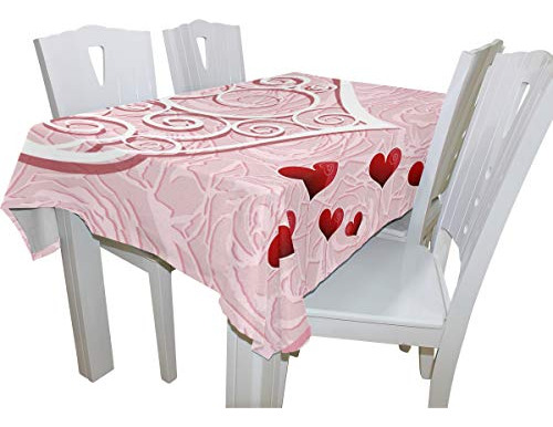 Naanle Valentines Día De Rectángulo Mantel 54 (w) X Y472k