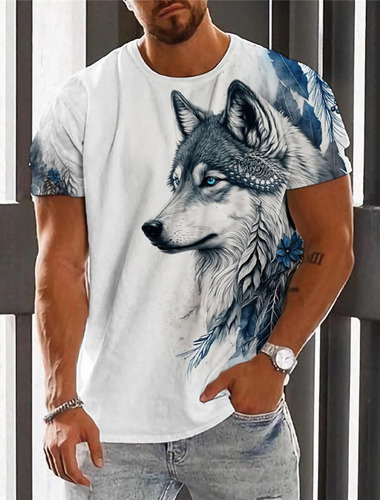 Moda Cool Animal Tigre León Lobo 3d Imprimir Polera