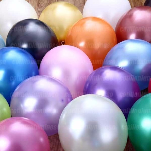 25 Globos Perlados Colores Surtidos 12 Pulgadas Fiesta 15
