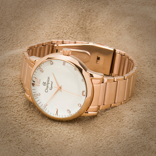 Relógio Champion Feminino Rose CN25529E Kit Colar e Brincos Original