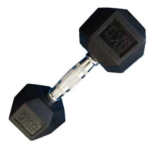 Mancuerna Hexagonal Goma 9kg Athletic